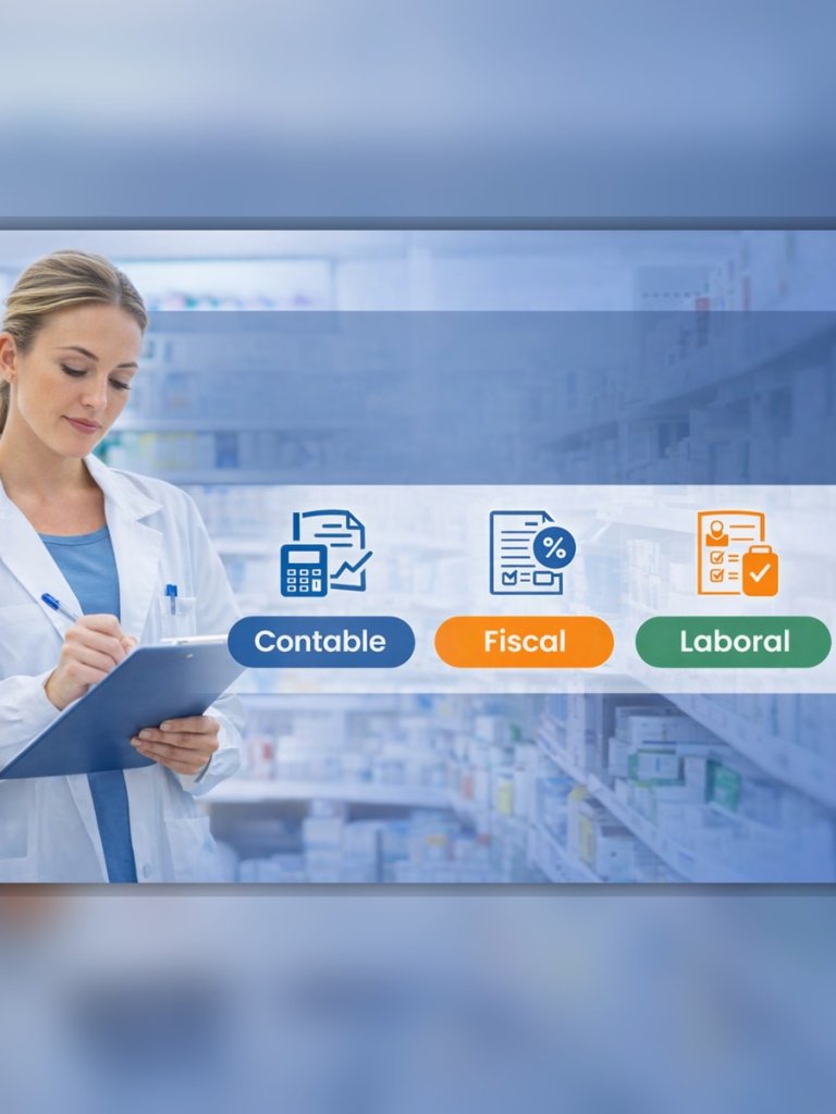 Cierre de año en la farmacia 2025: contable, fiscal y laboral.