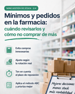 Mínimos y pedidos en la farmacia: cuándo revisarlos y cómo no comprar de más