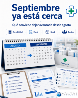 Planificación de septiembre en la farmacia: contabilidad, fiscalidad, stock y organización del equipo